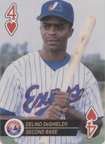 1994 Bicycle Baseball Aces Playing Cards - Delino DeShields #4H