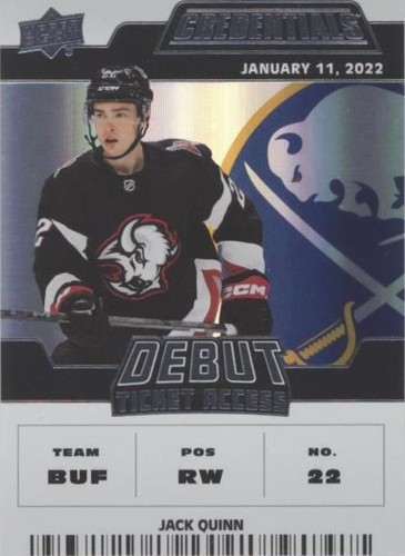 2022-23 Upper Deck Credentials - Jack Quinn #184
