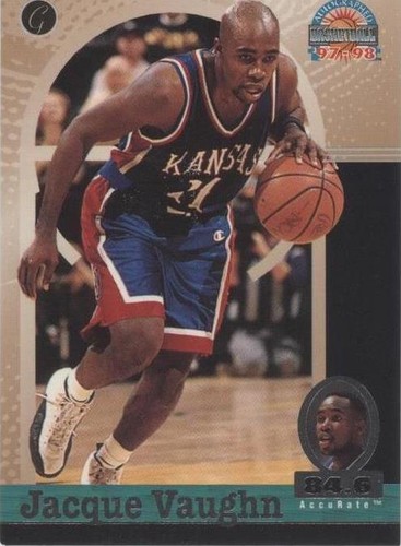 1997 Score Board Autographed Basketball - Jacque Vaughn #38