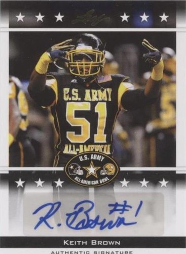 2012 Leaf U.S. Army All-American Bowl Keith Brown #BA-KB1