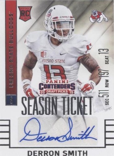 2015 Panini Contenders Draft Picks Derron Smith #175