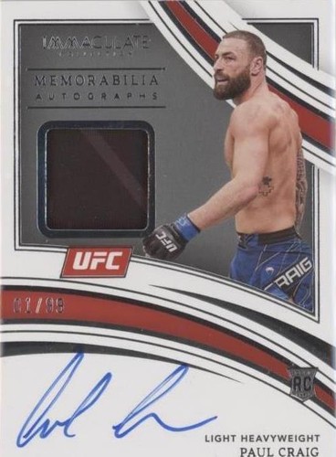 2022 Panini Immaculate Collection UFC - Paul Craig #104