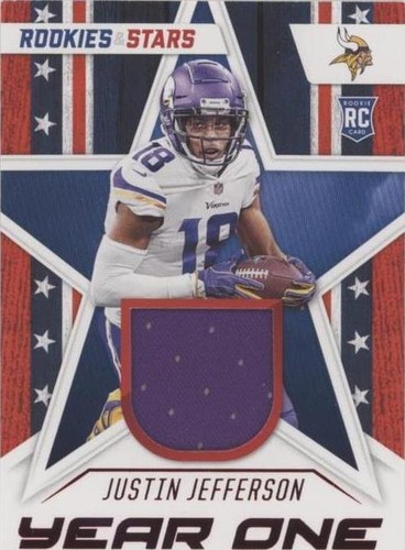 Justin Jefferson Donruss Rated Rookie Bleu #313 – Carte NFL 2020 Parallèle RC