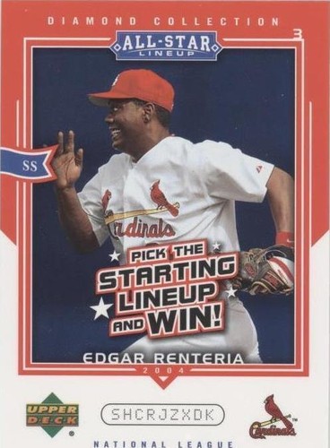 2004 Upper Deck Diamond Collection All-Star Lineup - Edgar Renteria #AS-ER