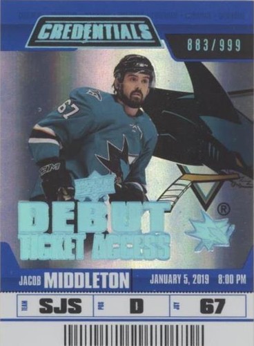 2019-20 Upper Deck Credentials - Jacob Middleton #84