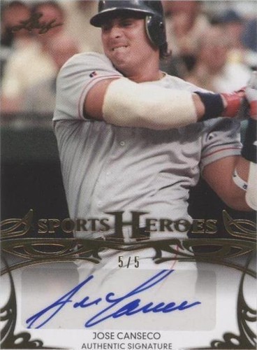 2013 Leaf Sports Heroes - Jose Canseco #BA-JC3