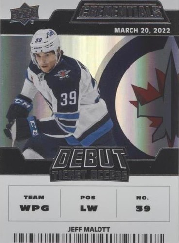 2022-23 Upper Deck Credentials - Jeff Malott #151