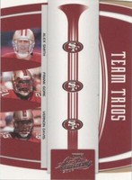 2007 Playoff Absolute Memorabilia Alex Smith Frank Gore Vernon Davis #TTR-13