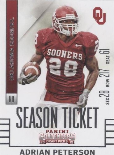 2015 Panini Contenders Draft Picks Adrian Peterson #3