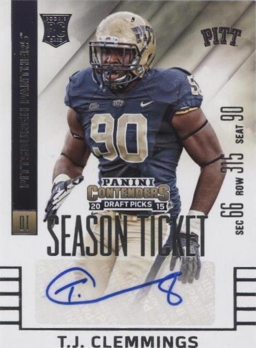 2015 Panini Contenders Draft Picks T.J. Clemmings #238