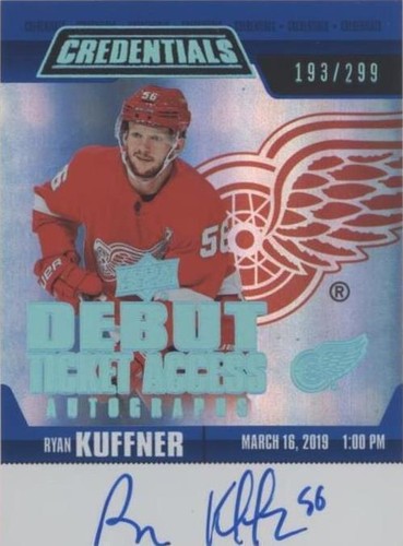 2019-20 Upper Deck Credentials - Ryan Kuffner #RTAA-KU