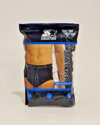 NWT 4 Pack Starter Mens Brief Modern Fit White Size XL