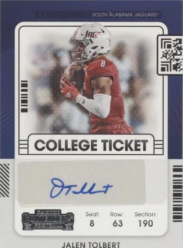 2022 Panini Chronicles Draft Picks Jalen Tolbert #CCT-JTO