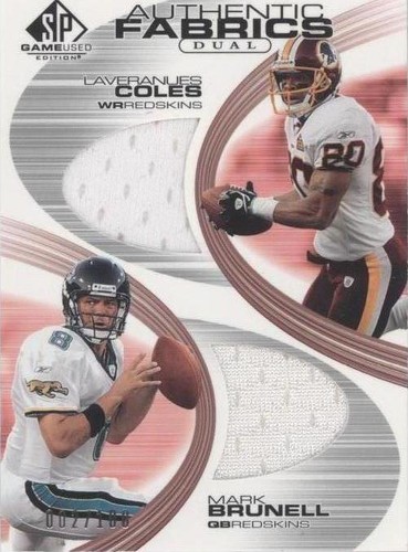 2004 SP Game Used Edition Laveranues Coles Mark Brunell #AF2-CB
