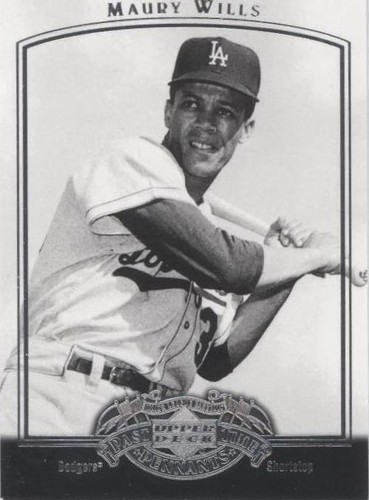 2005 Upper Deck Past Time Pennants - Maury Wills #55