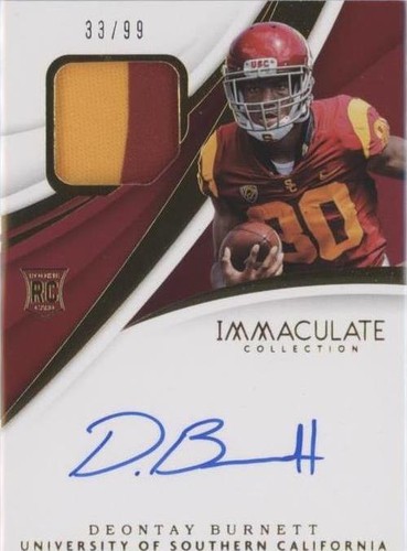 2018 Panini Immaculate Collection Collegiate Deontay Burnett #127