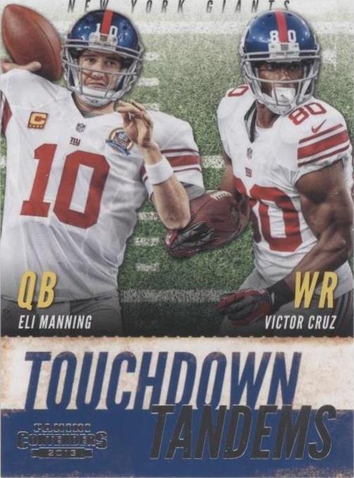 2013 Panini Contenders Eli Manning Victor Cruz #8