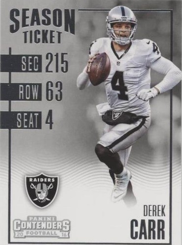 2016 Panini Contenders Derek Carr #71