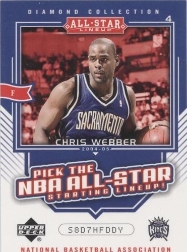 2004-05 Upper Deck All-Star Lineup - Chris Webber #AS26