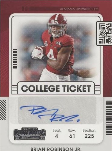 2022 Panini Chronicles Draft Picks Brian Robinson Jr. #CCT-BRJ