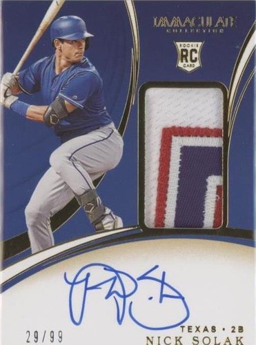 2020 Panini Immaculate Collection - Nick Solak #107