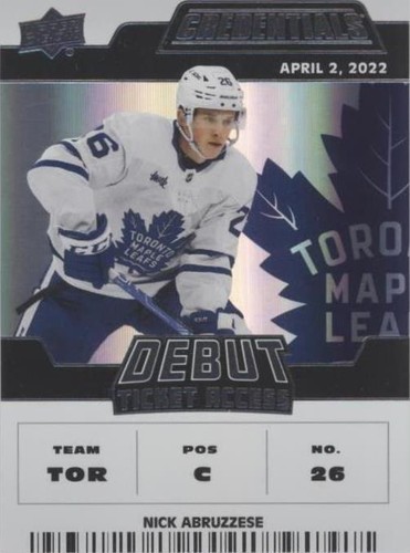2022-23 Upper Deck Credentials - Nicholas Abruzzese #146