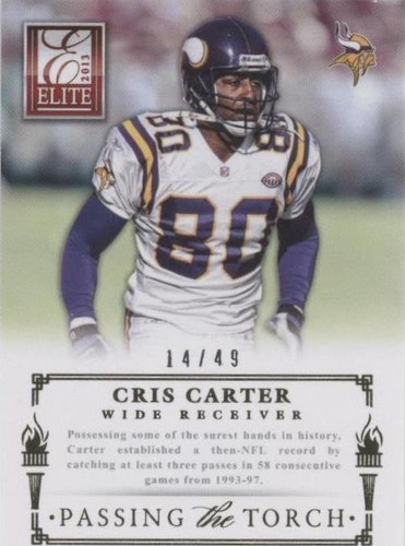 2013 Panini Elite Cris Carter Reggie Wayne #5