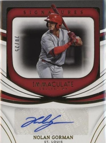 2022 Panini Immaculate Collection - Nolan Gorman #IS-82
