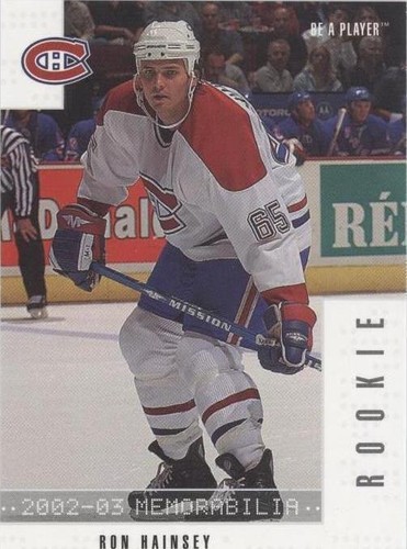 2002-03 In the Game Be A Player Memorabilia - Ron Hainsey #292