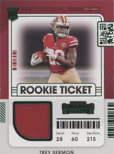 2021 Panini Contenders Trey Sermon #RSV-TSE