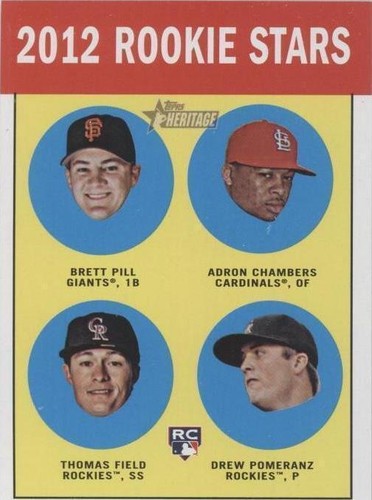 2012 Topps Heritage - Adron Chambers Brett Pill Drew Pomeranz #208