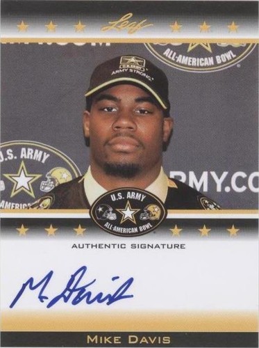 2012 Leaf U.S. Army All-American Bowl Mike Davis #TA-MD1