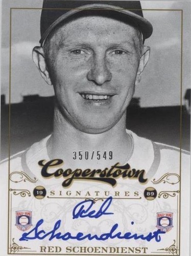 2012 Panini Cooperstown - Red Schoendienst #HOF-RSC