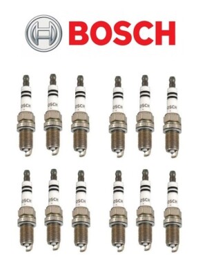For Mercedes-Benz Platinum Super Plus Spark Plugs BOSCH OEM Germany SET OF 12