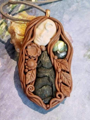 Freya and the Wolf Necklace. Norse Goddess Asatru Viking Valkyrie Jewelry