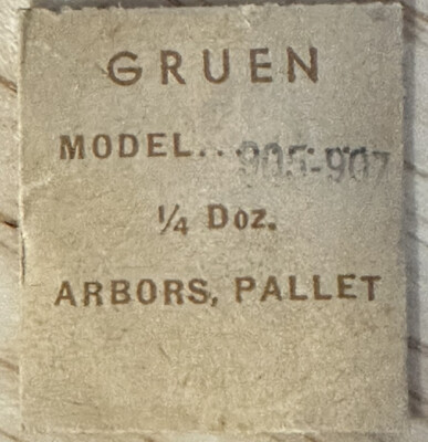 GENUINE GRUEN EB714 CAL905-907 1/4 DOZEN PALLET ARBOR JEWELER WATCH REPAIR WP4
