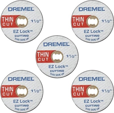 Dremel EZ409  1-1/2 In. Thin Cut EZ Lock Metal Cutting Wheels (Pack of 5 Piece)