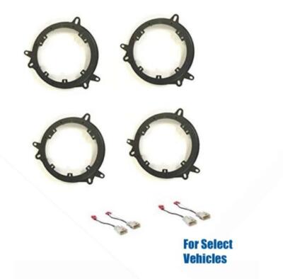 4 (2 pair) 6/6.5'' Car Door Speaker Plate Wire Combo for some Toyota, Lexus,Scion