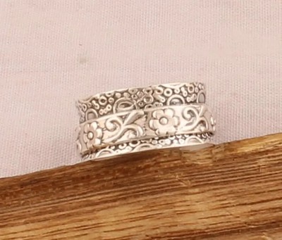 Spinner Band Solid 925 Sterling Silver Spinner Ring Gift For Her, Handmade Ring