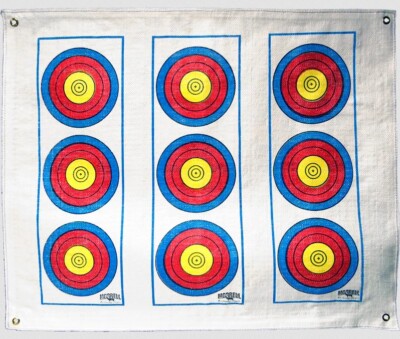 Morrell Polypropylene Archery Target Face, Vertical 3 Spot 28x42 NFAA Vegas