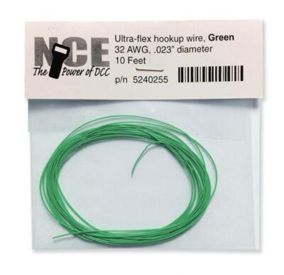 NCE #5240255 Ultra-Flex Hookup Wire Green - 32AWG .023 NCE #5240255 Ultra-Flex Hookup Wire Green - 32AWG .023