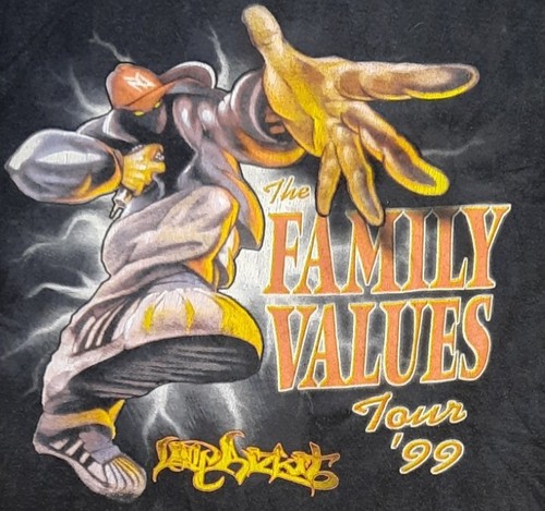 RARE 1999 THE FAMILY VALUES TOUR T SHIRT XL MENS VINTAGE KORN LIMP