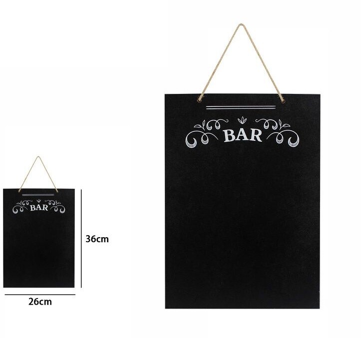 Tavola In Legno Lavagna BAR Da Appendere 26x36cm dfh
