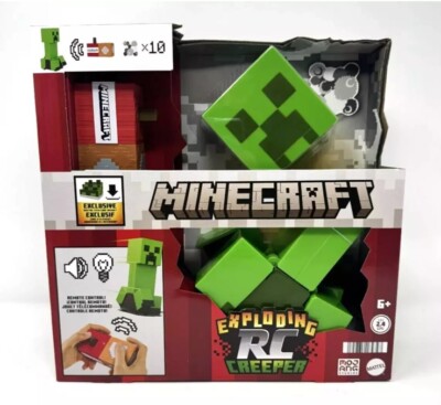 Minecraft Exploding RC Creeper Car Lights & Sounds with DLC Code Mattel - NEW