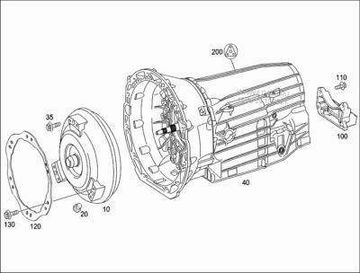 1x. Wandler Mercedes Automatikgetriebe Drehmomentwandler 