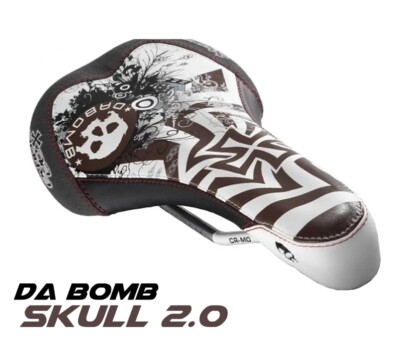 Da Bomb NEW SKULL 2.0 Bike MTB BMX Dirt Jumper Saddle Low Profile Aero Shape
