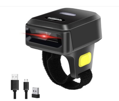Symcode MJ R30 2D Portable Wireless Bluetooth Finger Ring Barcode Scanner Reader