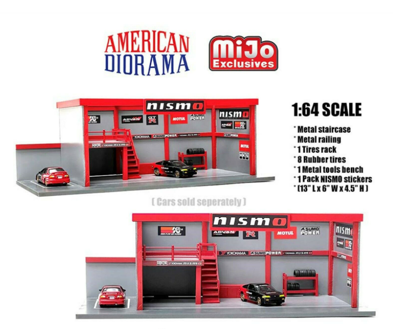 American COLLECTOR 1:64 Garage COLLECTOR with Advan Yokohama Stickers Included