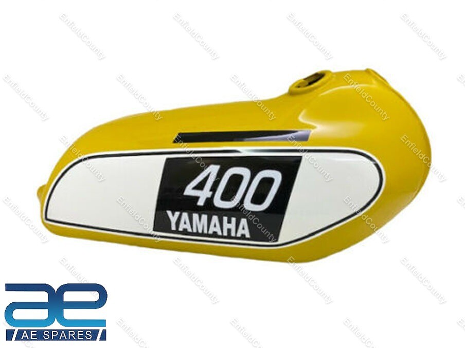 Fuel Gas Tank Yellow Steel For YAMAHA 250 DT 400 DT Enduro 1975 to 1977