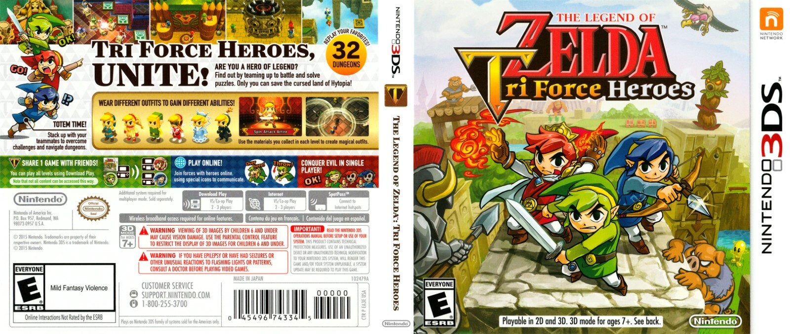 新品The Legend of Zelda: Tri Force Heroes Amazon | Legend of Zelda: Tri Force Heroes (輸入版